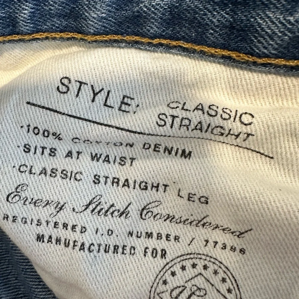 J. Crew Y2K style Classic Straight Jeans 34x30 Re-Imagined Medium Wash Baggy